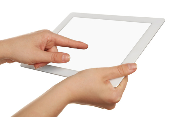 Hands holding tablet - Zdjęcie, obraz
