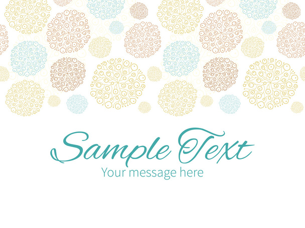 Vector blue brown abstract seaweed texture horizontal border greeting card invitation template - Vetor, Imagem