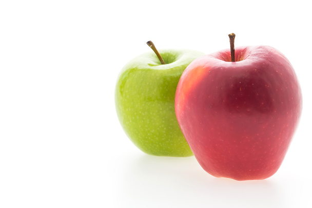 зелені та червоні свіжі яблука
 - Фото, зображення