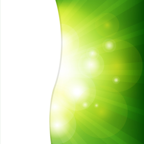 Green Background With Sunburst - Διάνυσμα, εικόνα