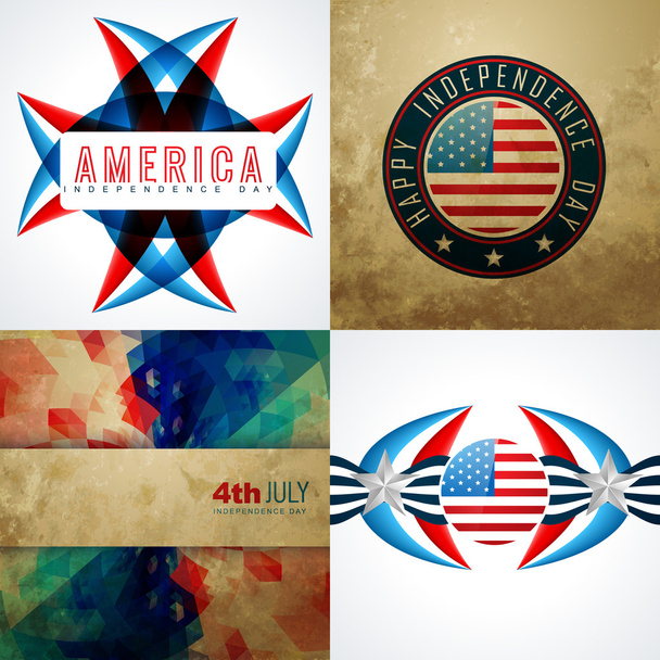 american flag abstract background with creative illustration - Wektor, obraz