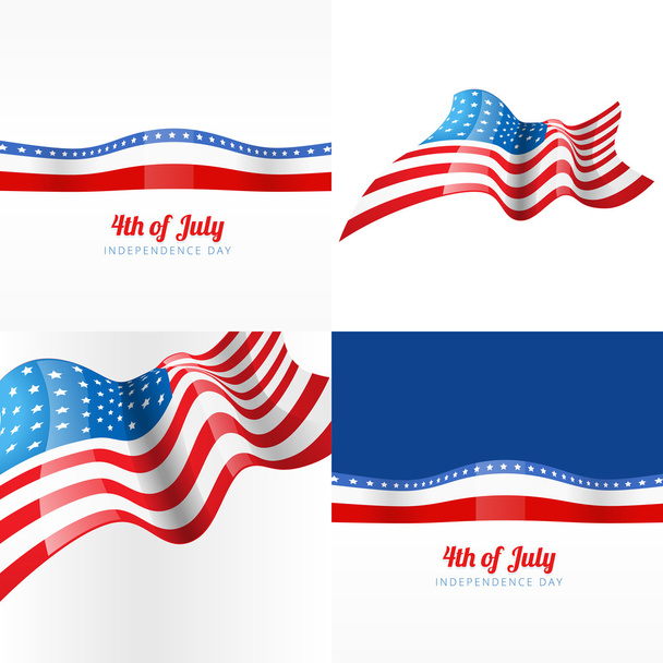 július 4 amerikai függetlenség napja háttér  - Vektor, kép