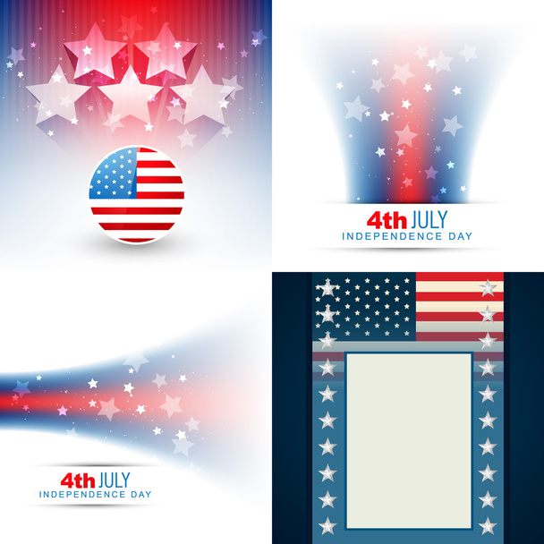colección vectorial de ilustración de diseño de bandera americana
 - Vector, imagen