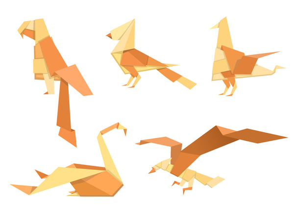 орігамі птахів
 - Вектор, зображення