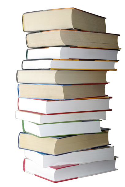 Stack of books isolated on white background. - Photo, Image