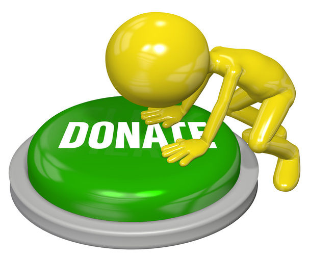 Person gives website DONATE button push - Photo, Image