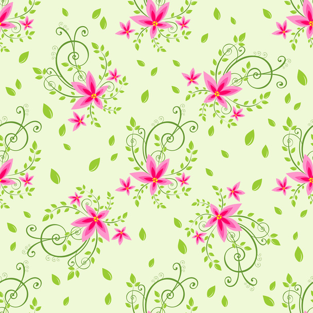 light floral seamless pattern - Vector, imagen