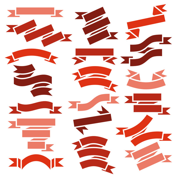 red ribbons - Vector, imagen