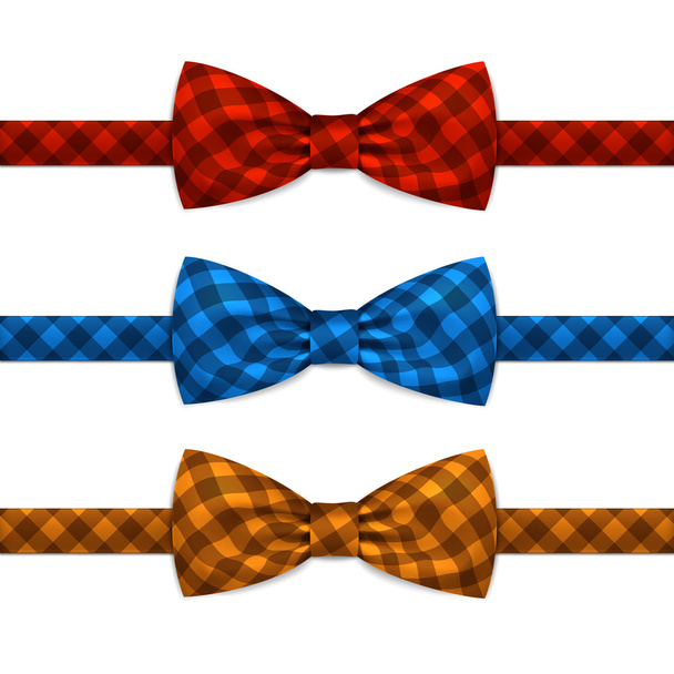 Conjunto de corbata de arco vectorial aislado en blanco
 - Vector, imagen
