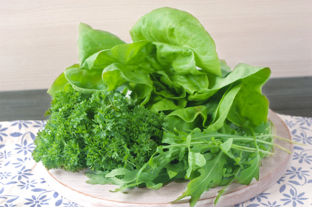 koláž ze zelené a šťáva salát - Fotografie, Obrázek