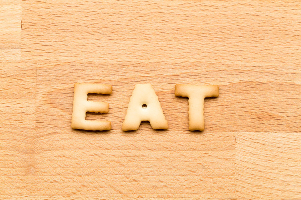 Word eat cookie - Фото, изображение