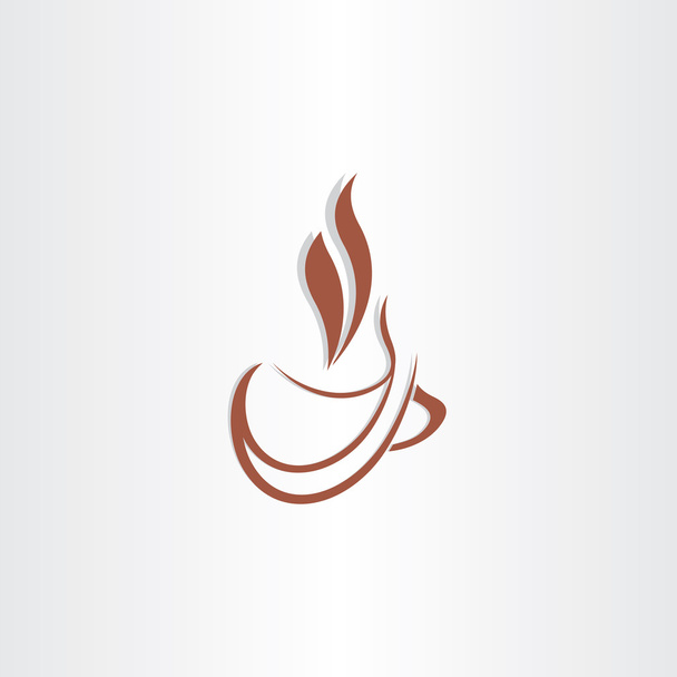 cup of coffee stylized icon - Vektor, kép