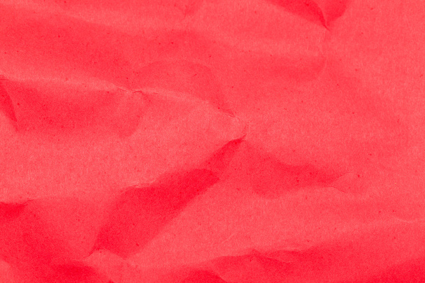 Red crumpled paper sheet - Fotoğraf, Görsel