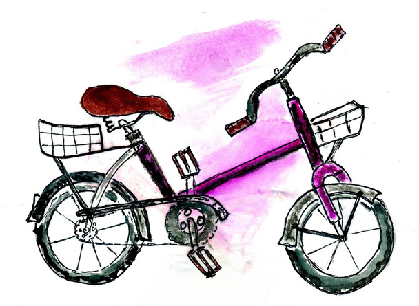 окрашенный велосипед
 - Фото, изображение