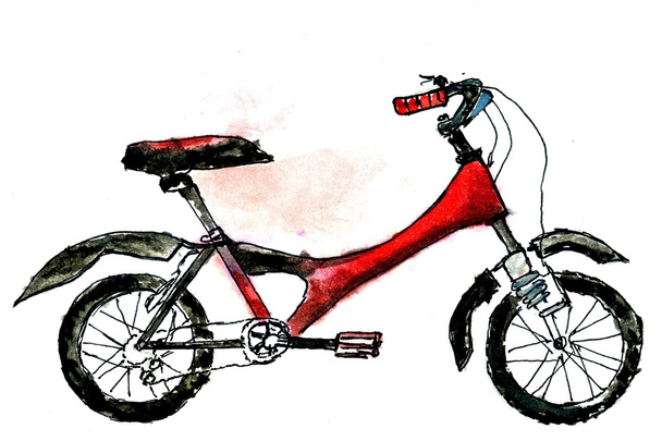 geschilderde fiets - Foto, afbeelding