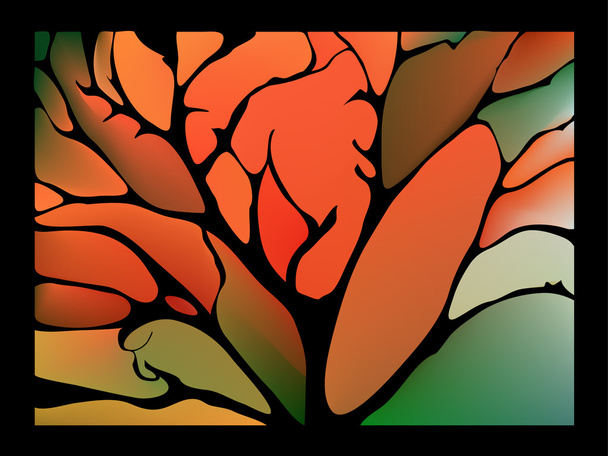 circondano fantastico collage artistico con ramoscelli e foglie
 - Vettoriali, immagini