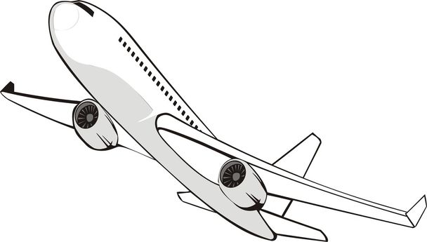 пассажирский самолет
 - Вектор,изображение