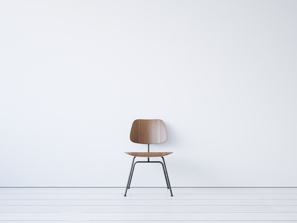 Vintage chair on the white background. 3d render - 写真・画像