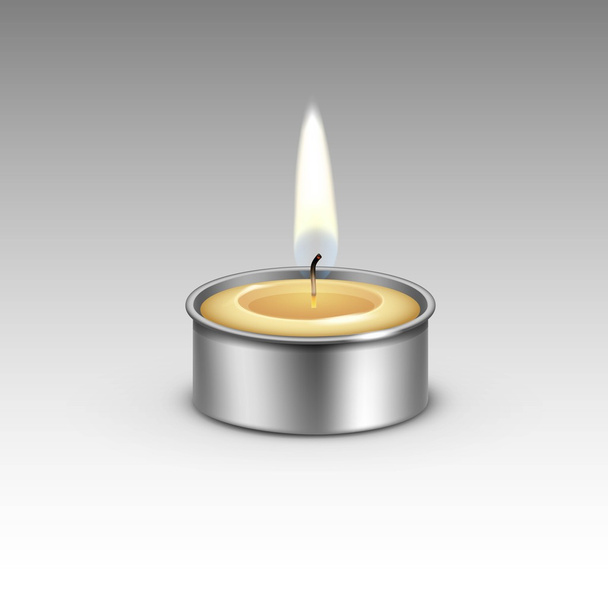 a fém gyertyatartó láng tűz fény gyertya - Vektor, kép