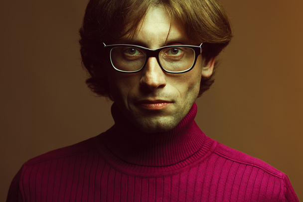 Stylish eyewear concept. Portrait of young handsome man - Foto, Bild