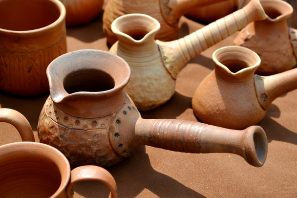 Lots of handmade clay pots - Photo, Image