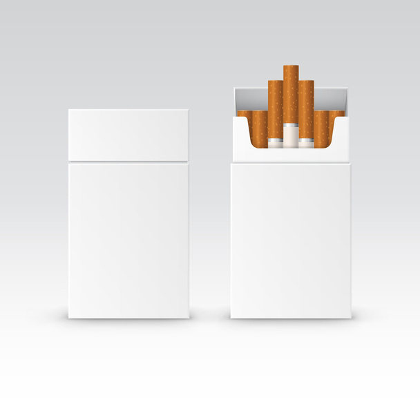 タバコのベクトル パックの空パッケージ ボックス - ベクター画像