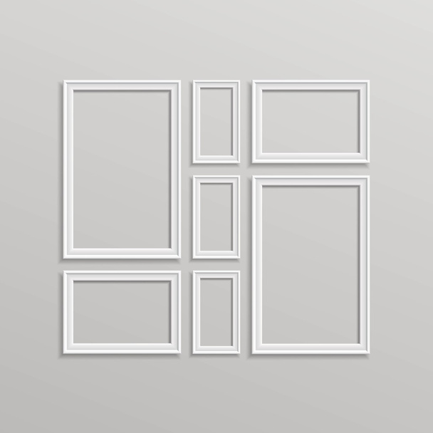 Vector Plantilla de marco de imagen en blanco Composición
 - Vector, Imagen