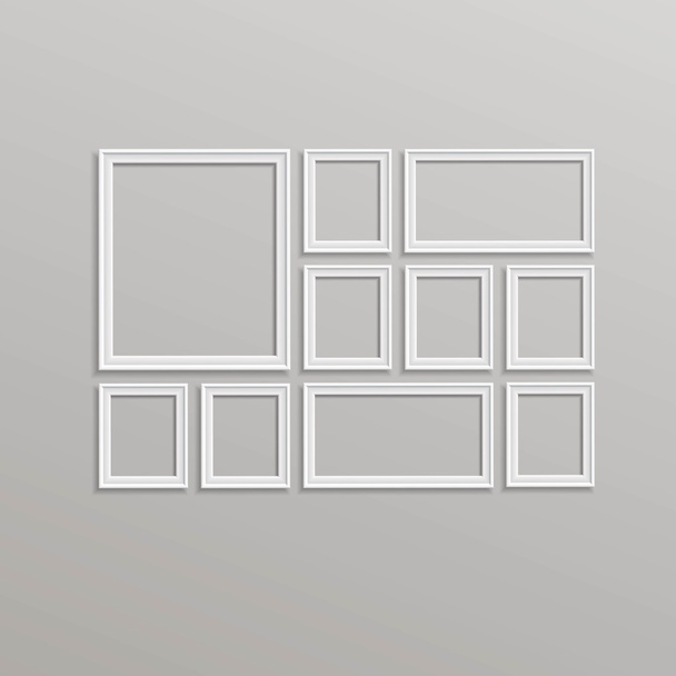 Composição do modelo de quadro de imagem em branco vetorial
 - Vetor, Imagem