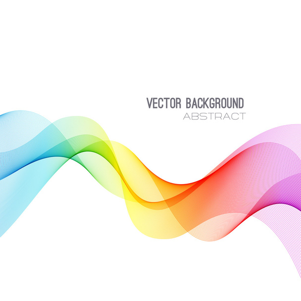 Abstract curved lines background. Template brochure design - Vector, imagen