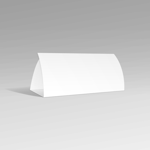 weiße dreifache Broschüre Faltprospekt Zick-Zack-Faltprospekt - Vektor, Bild