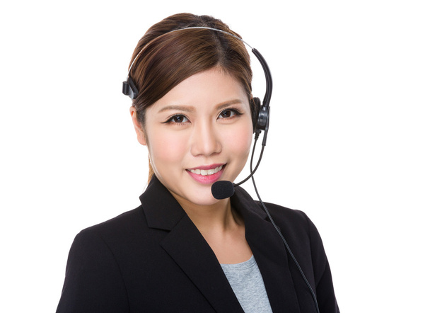 Aziatische vrouwelijke klant diensten assistent - Foto, afbeelding