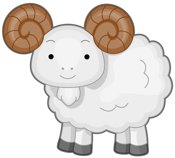 Illustration of a Wooly Ram - Photo, Image