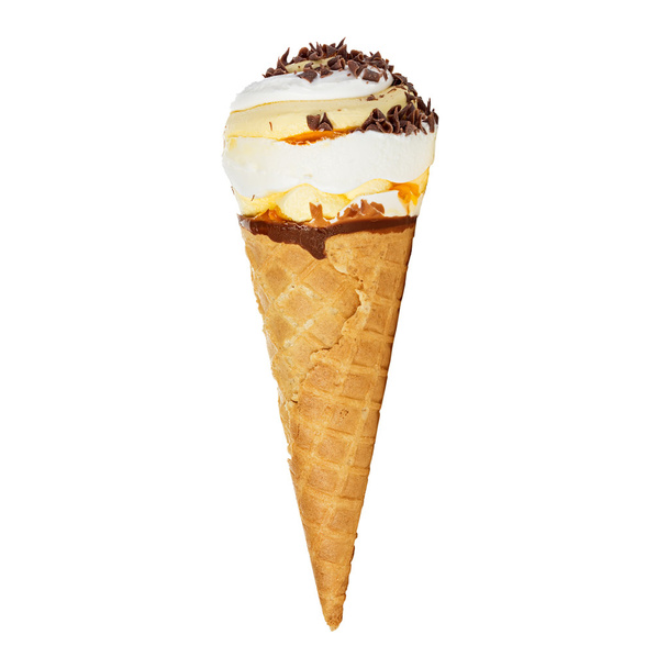 Ice cream isolated on white - Fotoğraf, Görsel