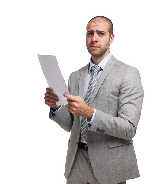 businessman holding document - Foto, Bild