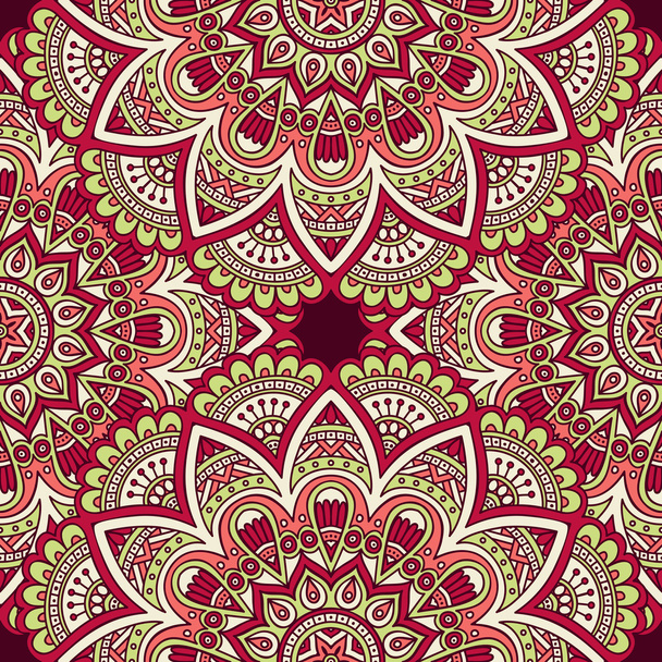 Ethnic floral seamless pattern - Vettoriali, immagini