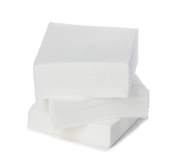 servetten geïsoleerd op witte achtergrond - Foto, afbeelding