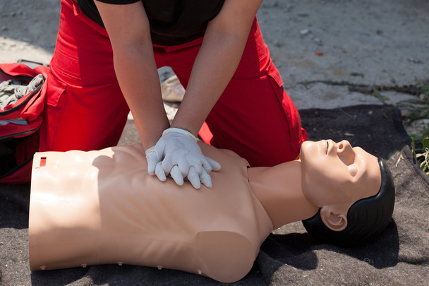 First aid. Cardiopulmonary resuscitation (CPR). - Photo, image