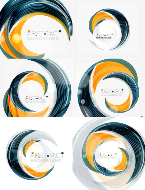 Swirl line abstract background - Vector, Image