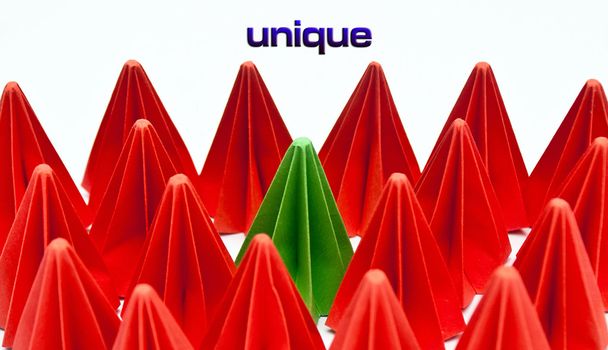 Jednostki origami, koncepcja różnicy - Zdjęcie, obraz