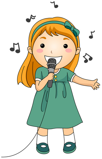 gyerek énekel - Fotó, kép
