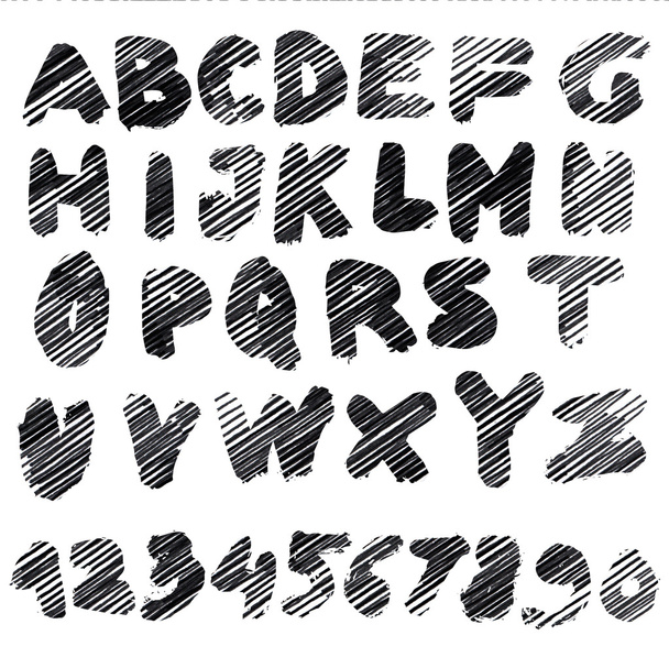 Handmade Roman alphabet  - Foto, imagen