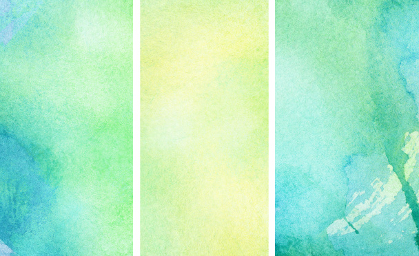 Set of yellow and blue watercolor banners for your design - Foto, afbeelding