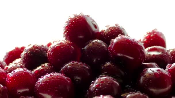 Fresh cherries in bowl - Footage, Video