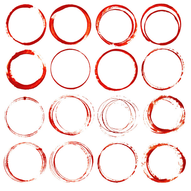 circle hand-drawn with paint. - Vector, afbeelding