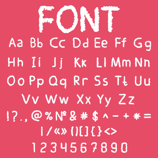 Vector font: alphabet and numbers - Вектор, зображення