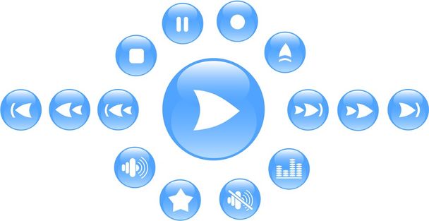 Media player icons - Vector, Image
