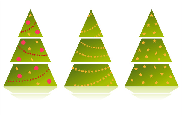 χριστουγεννιάτικα δέντρα που απομονώνονται σε λευκό - Διάνυσμα, εικόνα