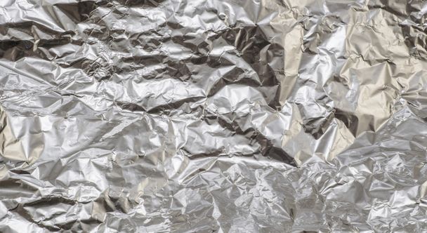 Zgniecione tło z folii aluminiowej - Zdjęcie, obraz