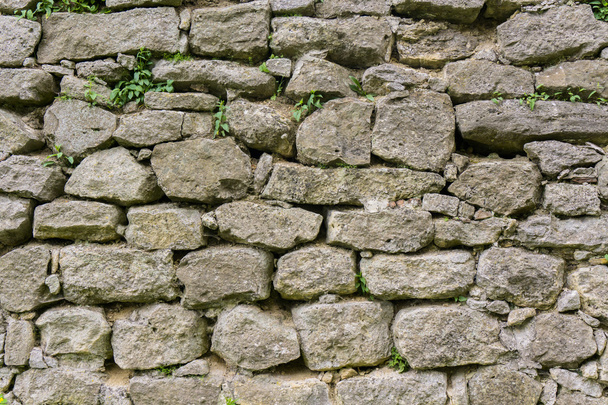 Textura de cerca de pedra cinza velha
 - Foto, Imagem