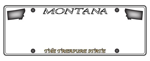 Лицензионная табличка Монтаны
 - Вектор,изображение